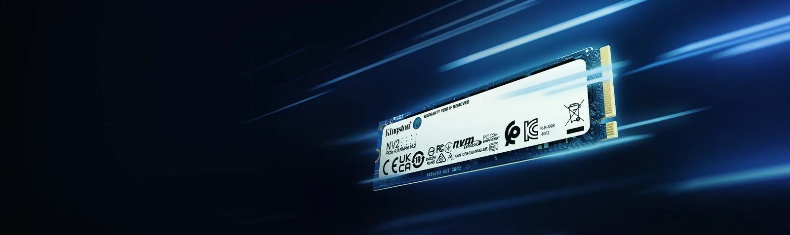 قرص SSD داخلي Kingston NV2 سعة 2TB نوع M.2 2280 NVMe PCIe 4.0 بسرعة حتى 3500 ميجابايت/ث