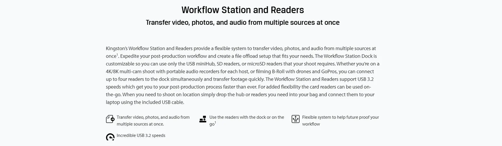 Kingston Workflow SD Card Reader - WFS-SD