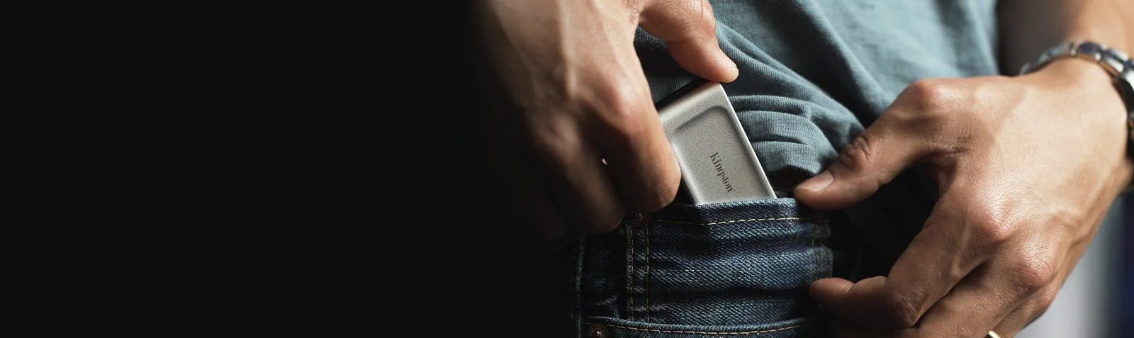 قرص SSD خارجي Kingston XS2000 سعة 1TB بحجم الجيب USB 3.2 Gen 2 Type-C