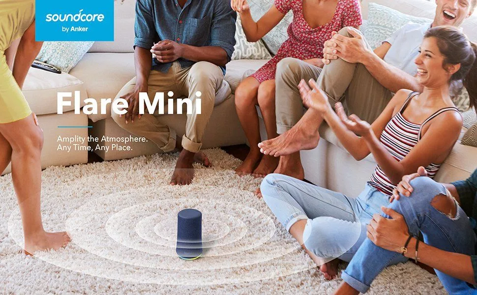 Anker Soundcore Flare Mini Portable Waterproof Speaker – Blue