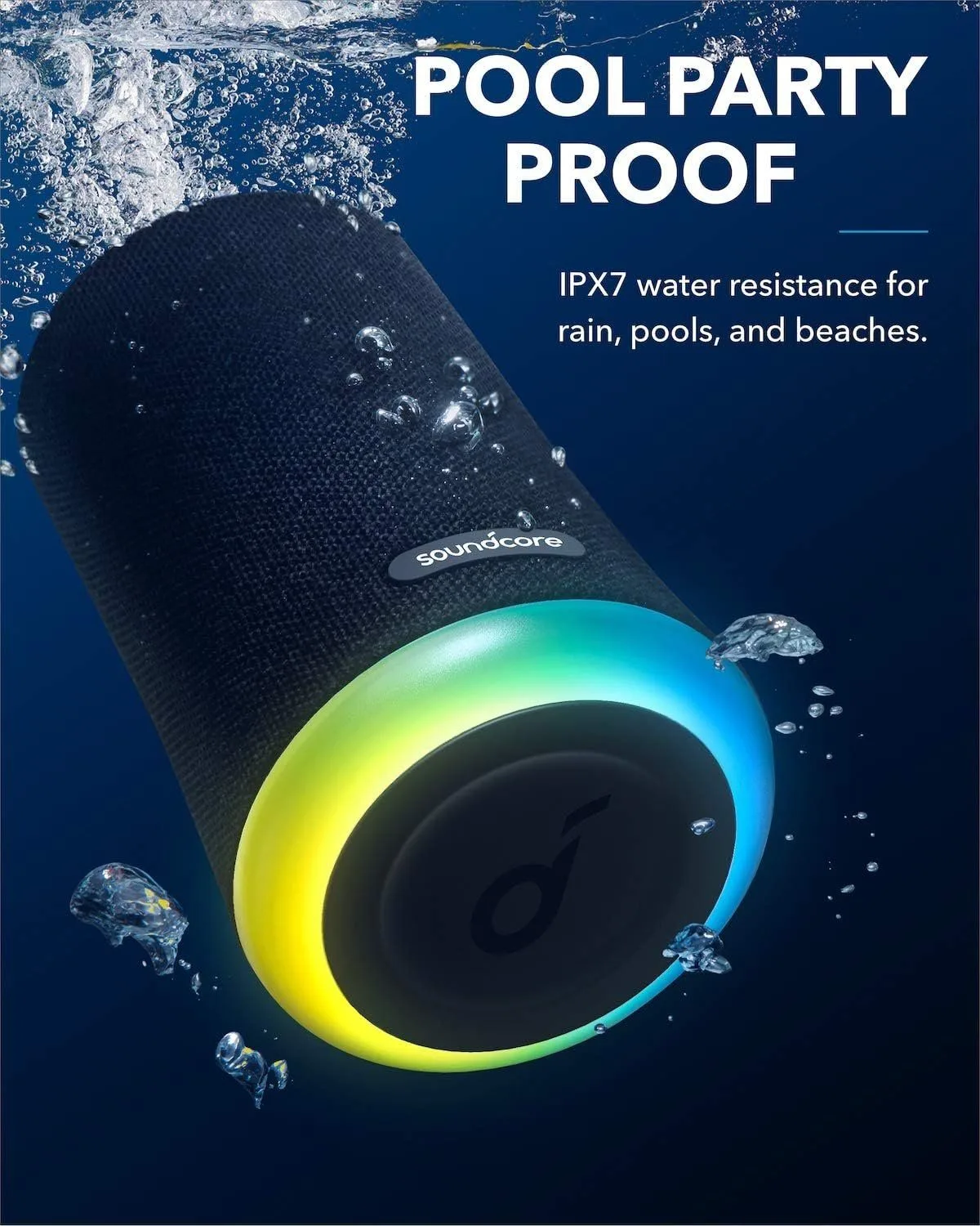 Anker Soundcore Flare Mini Portable Waterproof Speaker – Blue