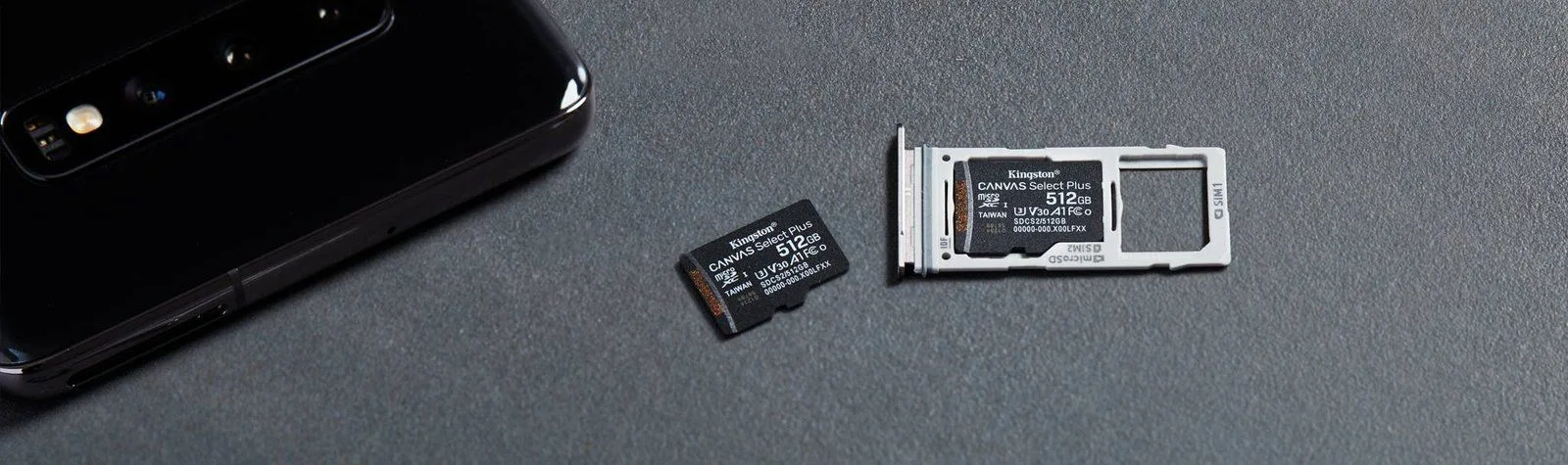بطاقة ذاكرة MicroSD من Kingston Canvas Select Plus سعة 128GB فئة A1 C10 مع محوّل - SDCS2/128GB