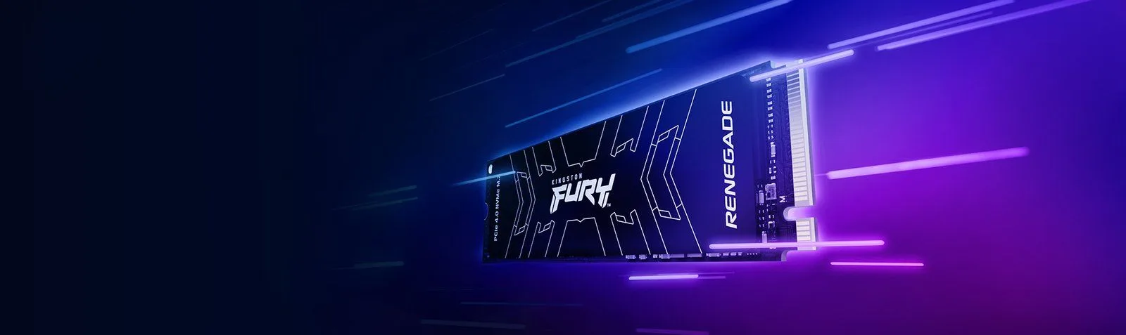 قرص SSD داخلي Kingston FURY Renegade سعة 500GB نوع M.2 NVMe PCIe 4.0 بسرعة حتى 7300 ميجابايت/ث