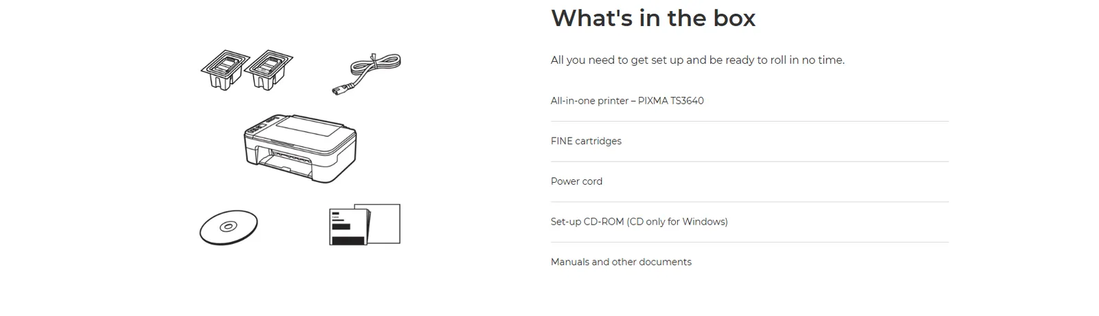 طابعة نافثة للحبر Canon PIXMA TS3640 ملونة A4 بخاصية Wi-Fi - دقة 1200×1200