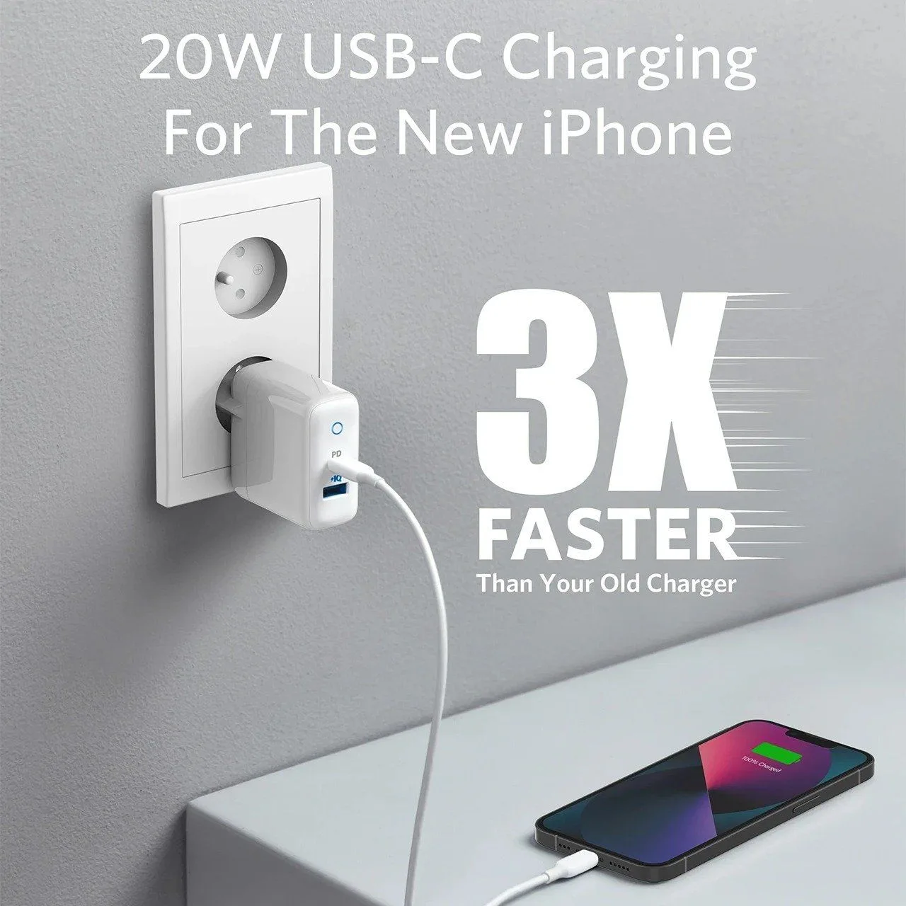 Anker PowerPort PD+2 USB-C + USB-A Charger 35W