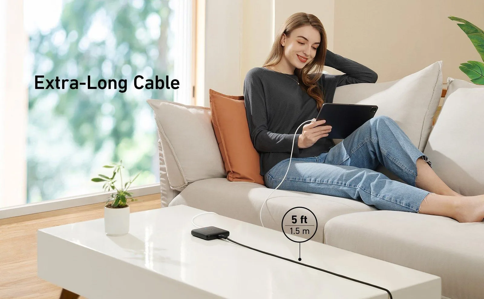 شاحن Anker PowerPort Atom III Slim بأربعة منافذ - قدرة 65 واط