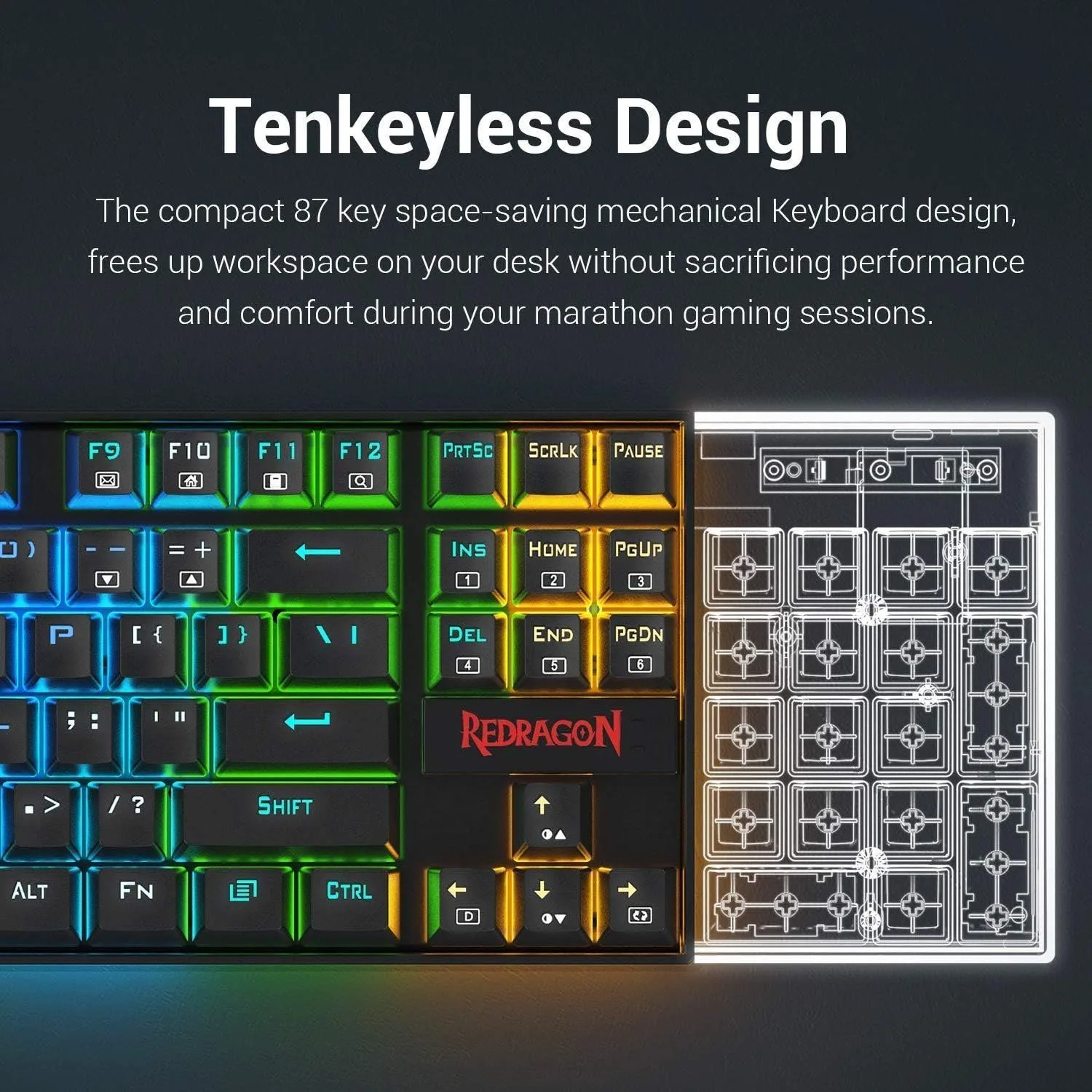Redragon KUMARA K552 - LED Backlit Mechanical Gaming Keyboard
