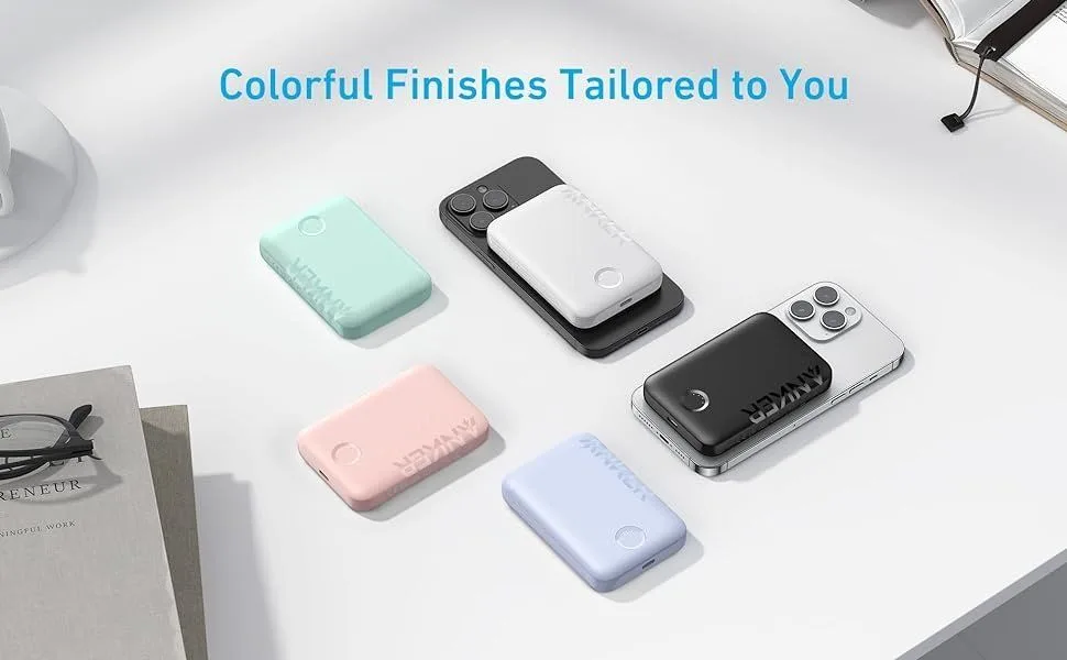 باور بانك مغناطيسي Anker 321 MagGo (PowerCore Magnetic) سعة 5000 مللي أمبير