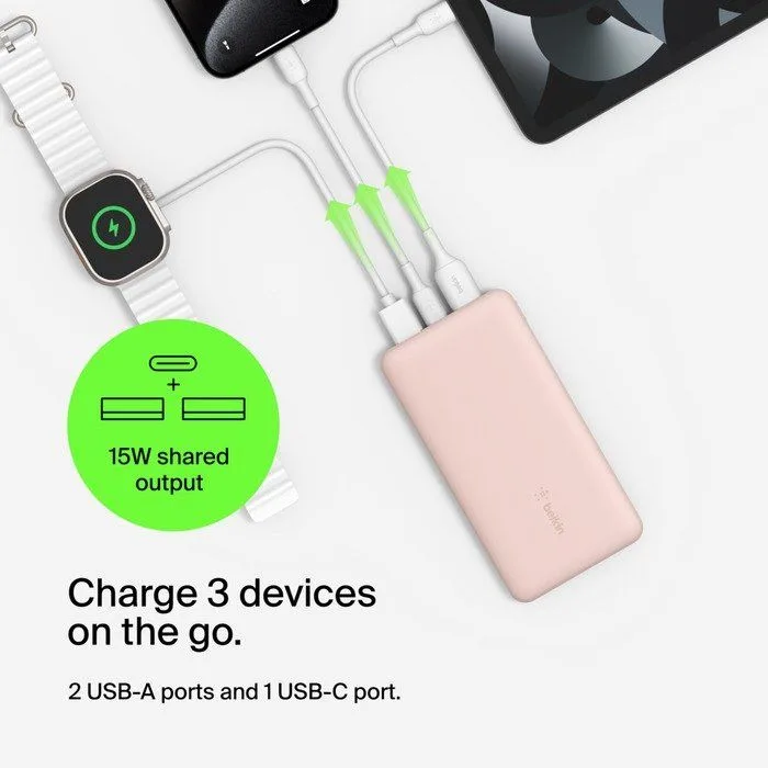 باور بانك Belkin BoostCharge سعة 10000 مللي أمبير