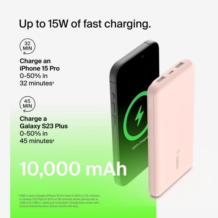 باور بانك Belkin BoostCharge سعة 10000 مللي أمبير