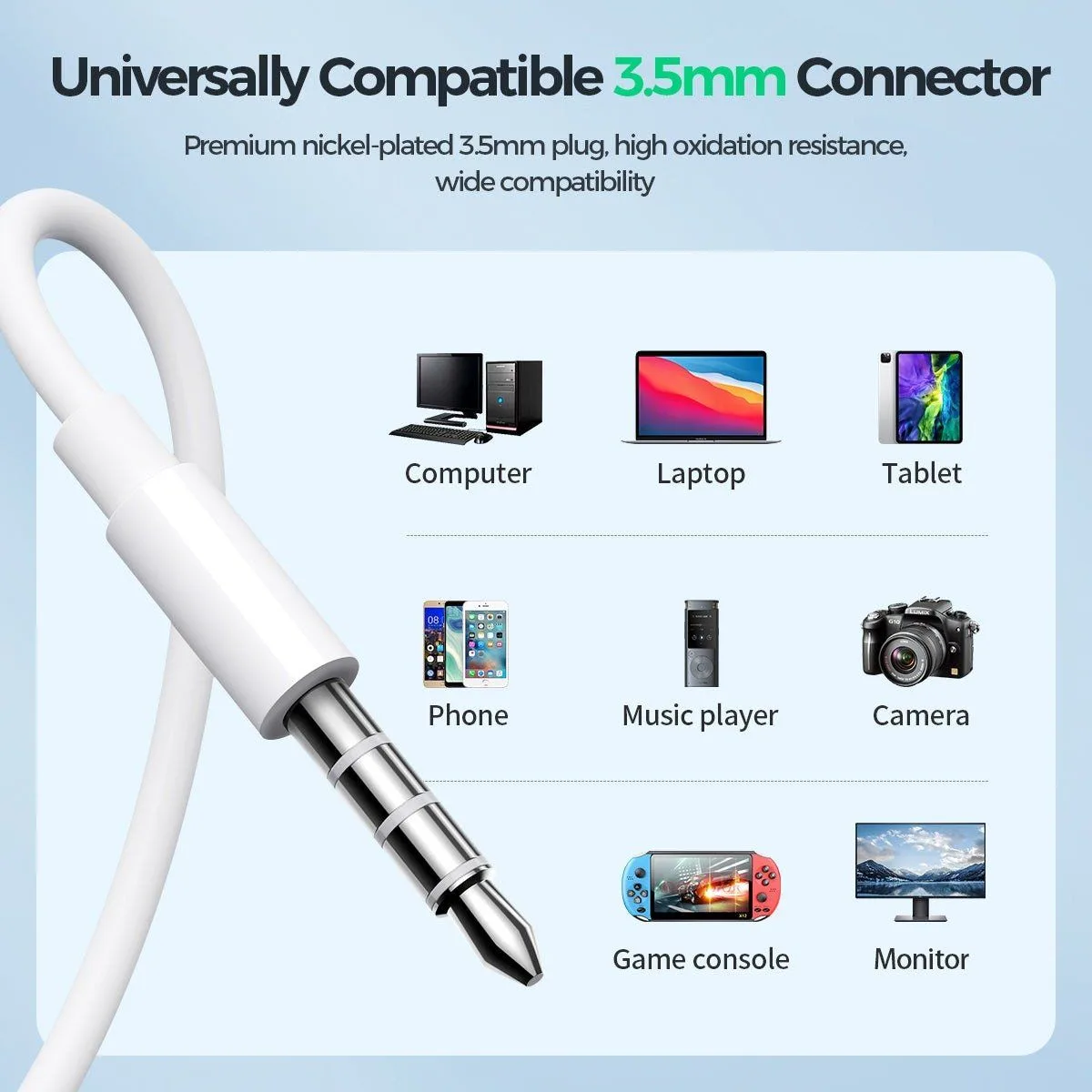 Joyroom Half in-Ear Wired Earphones - White