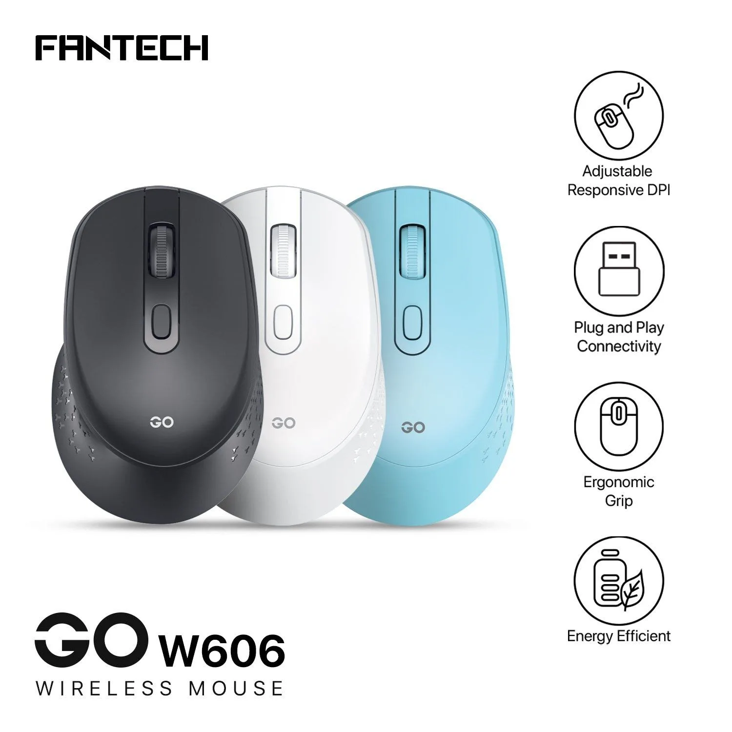 ماوس لاسلكي Fantech GO W606