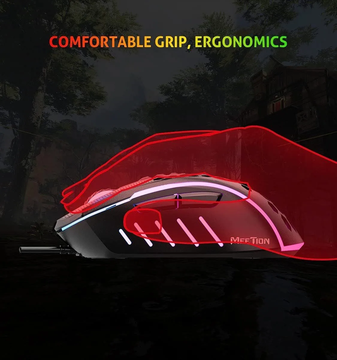 Meetion GM015 RGB Backlight Gaming Mouse