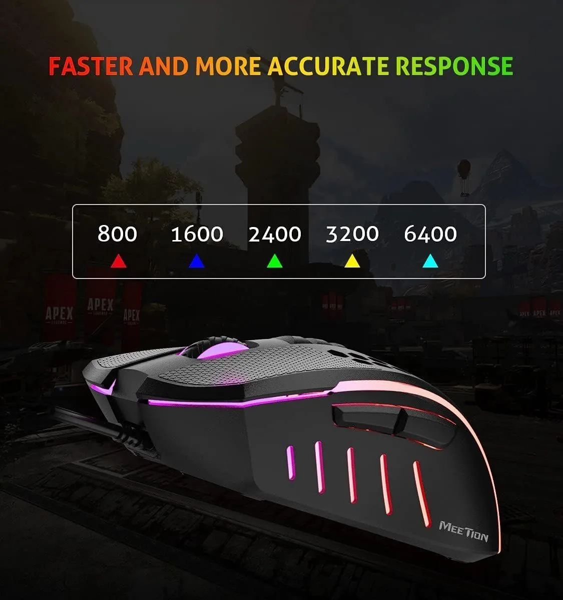 Meetion GM015 RGB Backlight Gaming Mouse