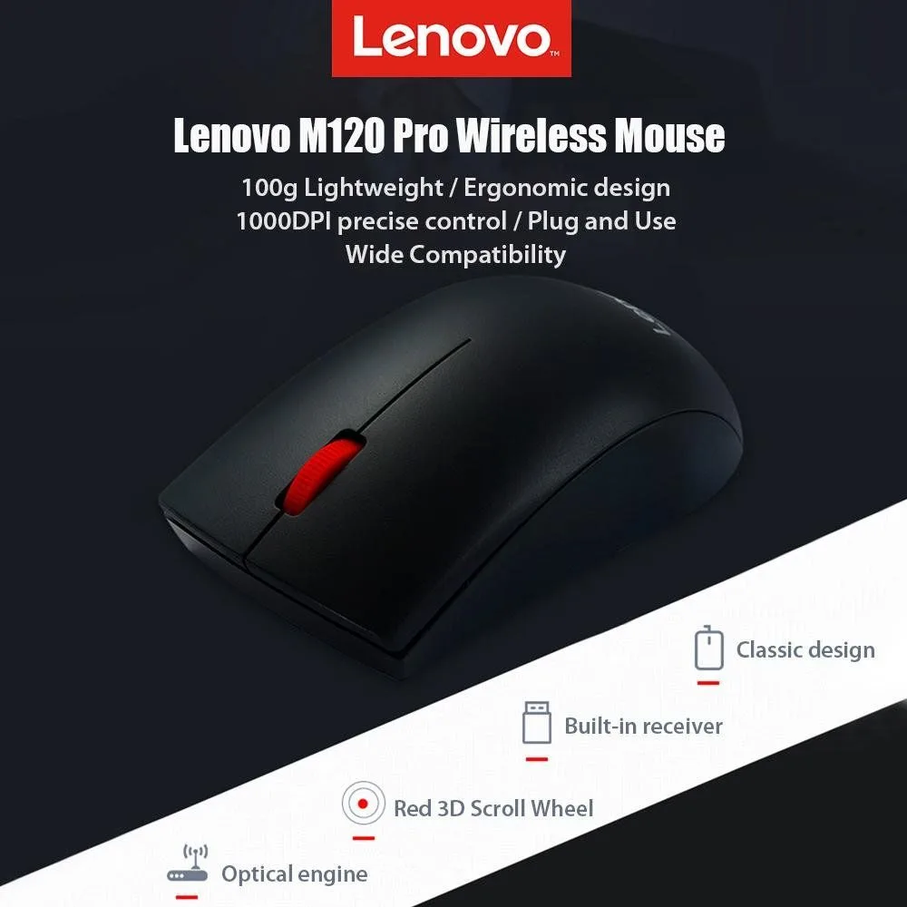 ماوس لاسلكي Lenovo M120 Pro