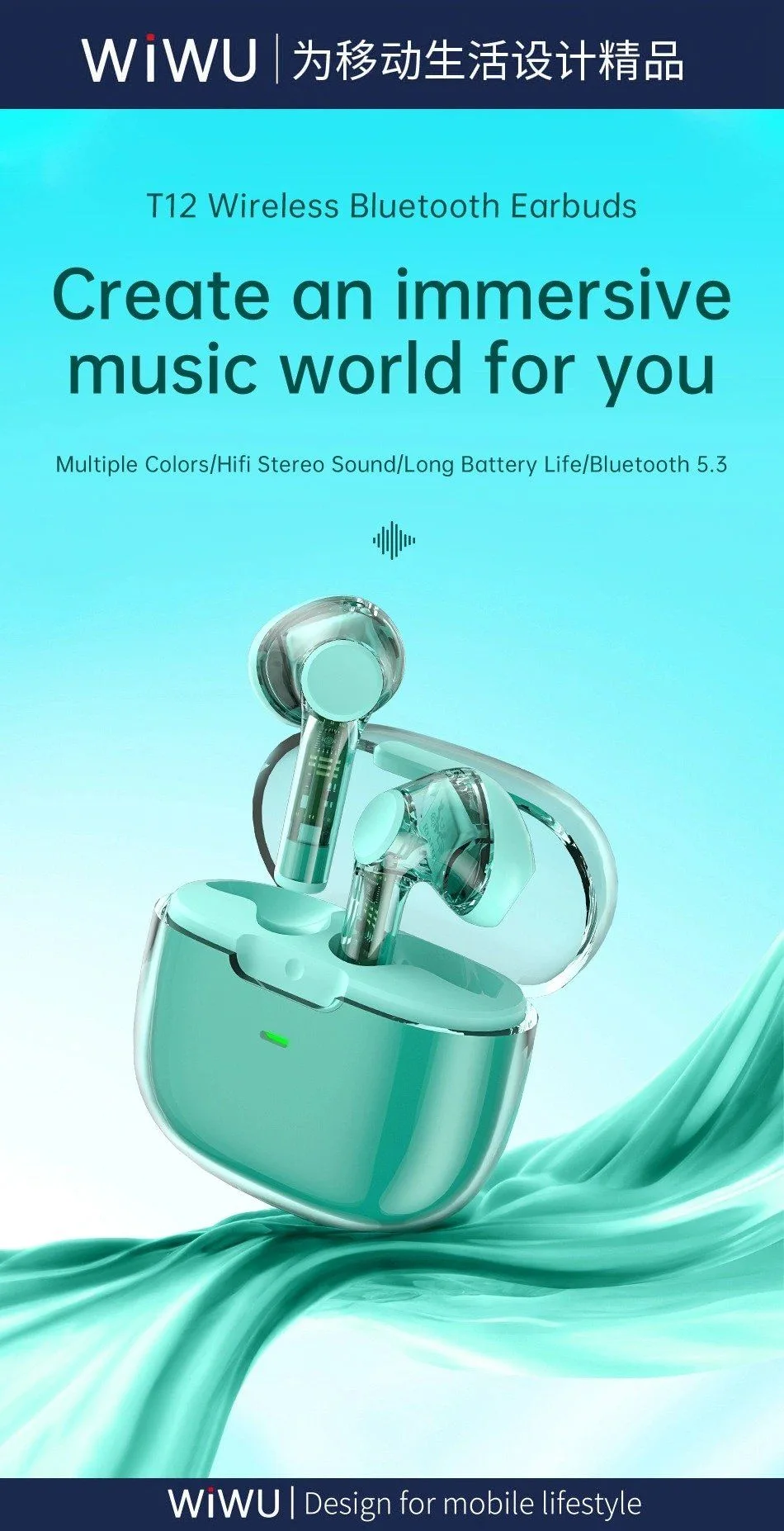 Wiwu TWS 12 Wireless Bluetooth Earbuds