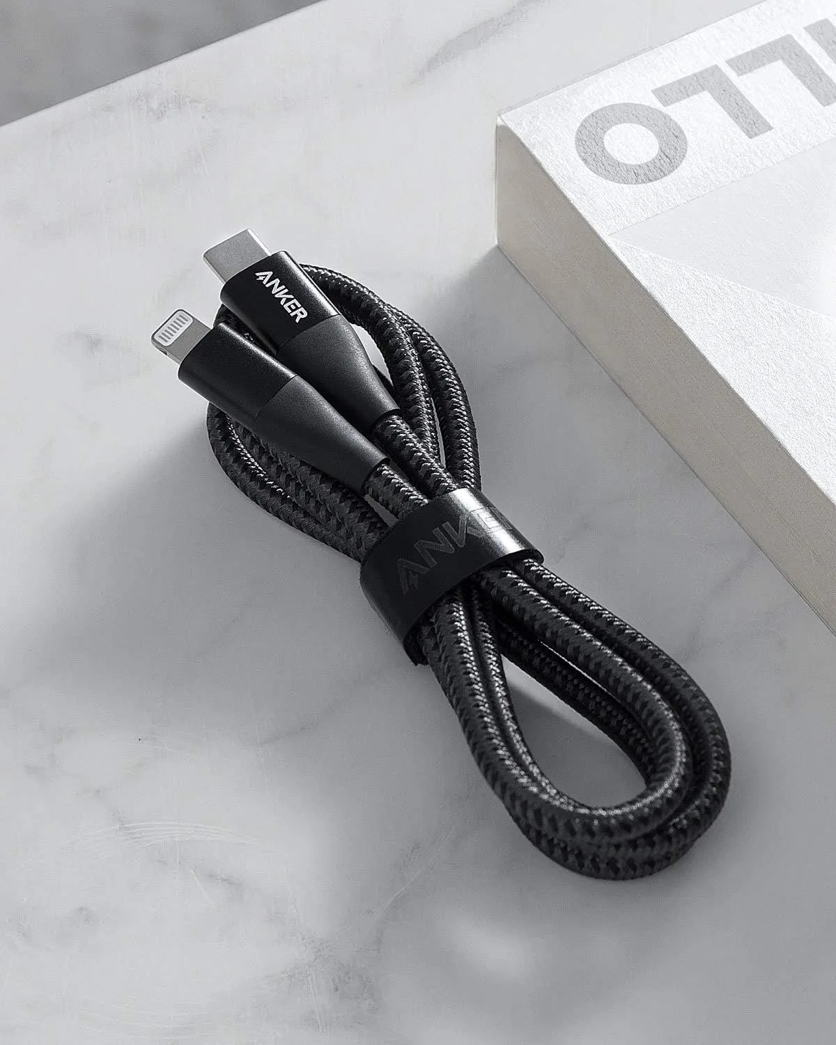 Anker PowerLine+ II USB C to Lightning Cable Braided Nylon Fast Charging 6ft/1.8m Cable