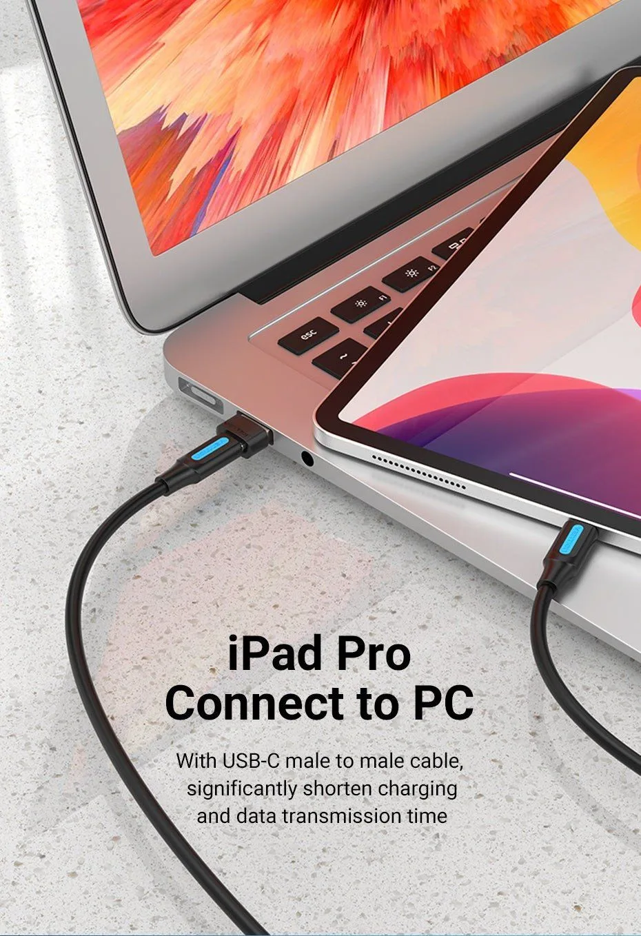 Vention USB-A 2.0 Male to USB-C Female Adapter - CDWB0