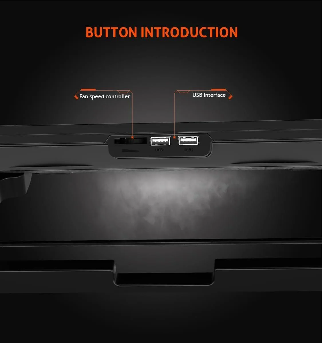 مبرد لابتوب للألعاب Meetion بخمس مراوح وإضاءة RGB
