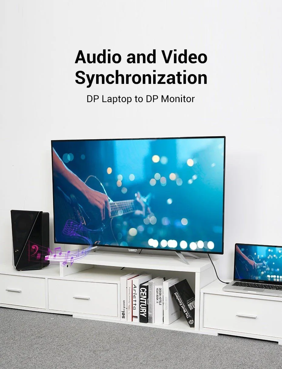 كابل Vention من DisplayPort إلى DisplayPort بطول 3 أمتار - HACBI