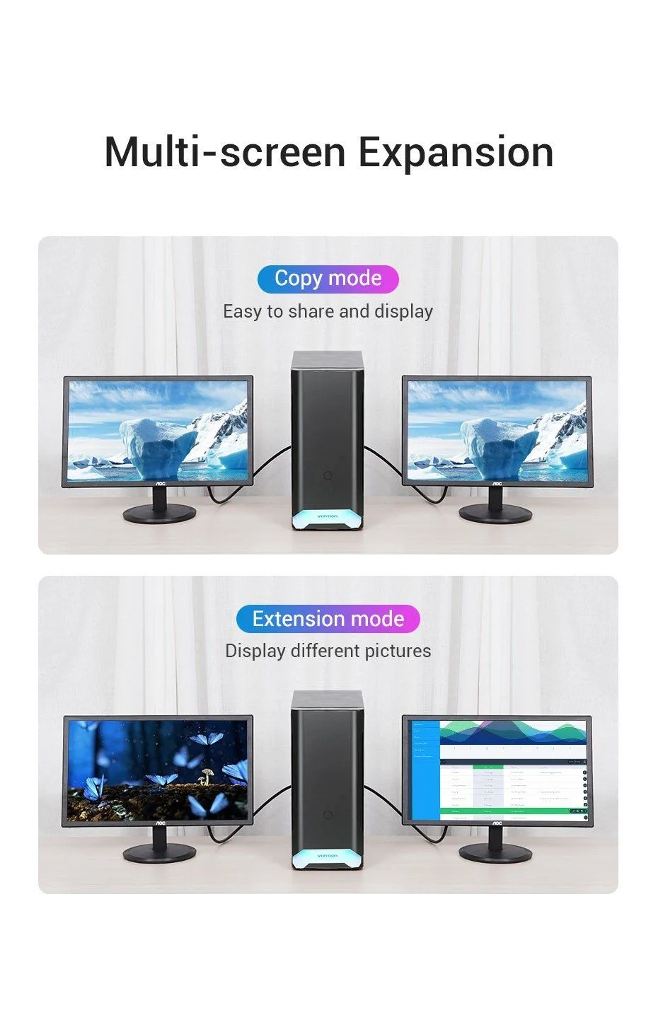 كابل Vention من DisplayPort إلى DisplayPort بطول 3 أمتار - HACBI