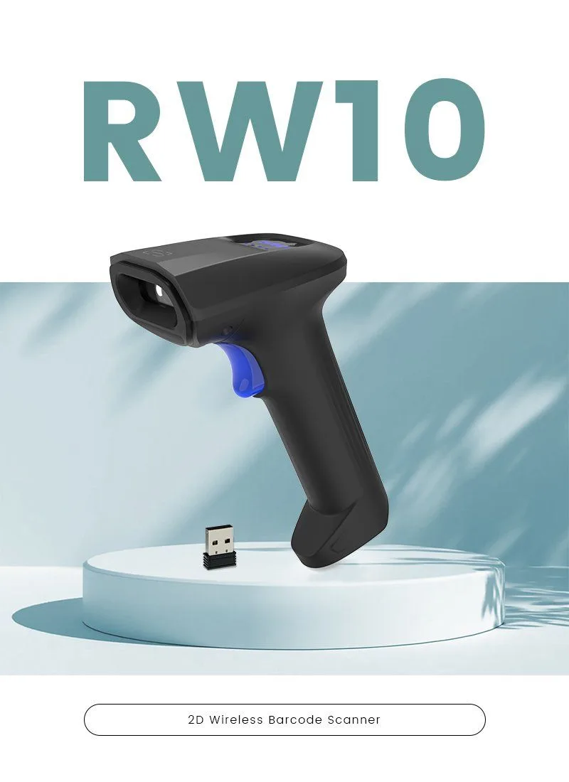 SUNLUX 2D Wireless Barcode Scanner - RW10