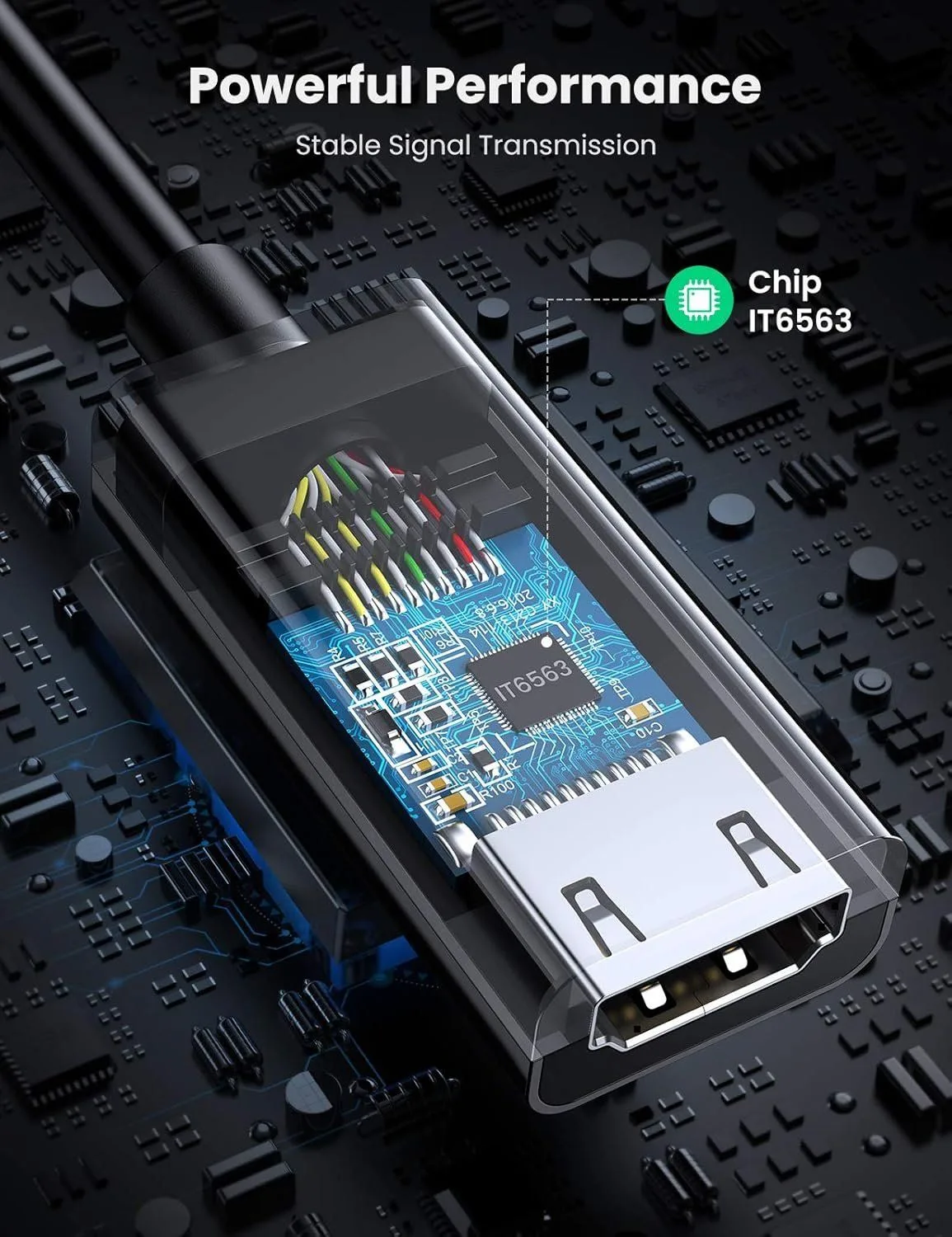 محوّل UGREEN من DisplayPort إلى HDMI بدقة 4K@60Hz - 70694