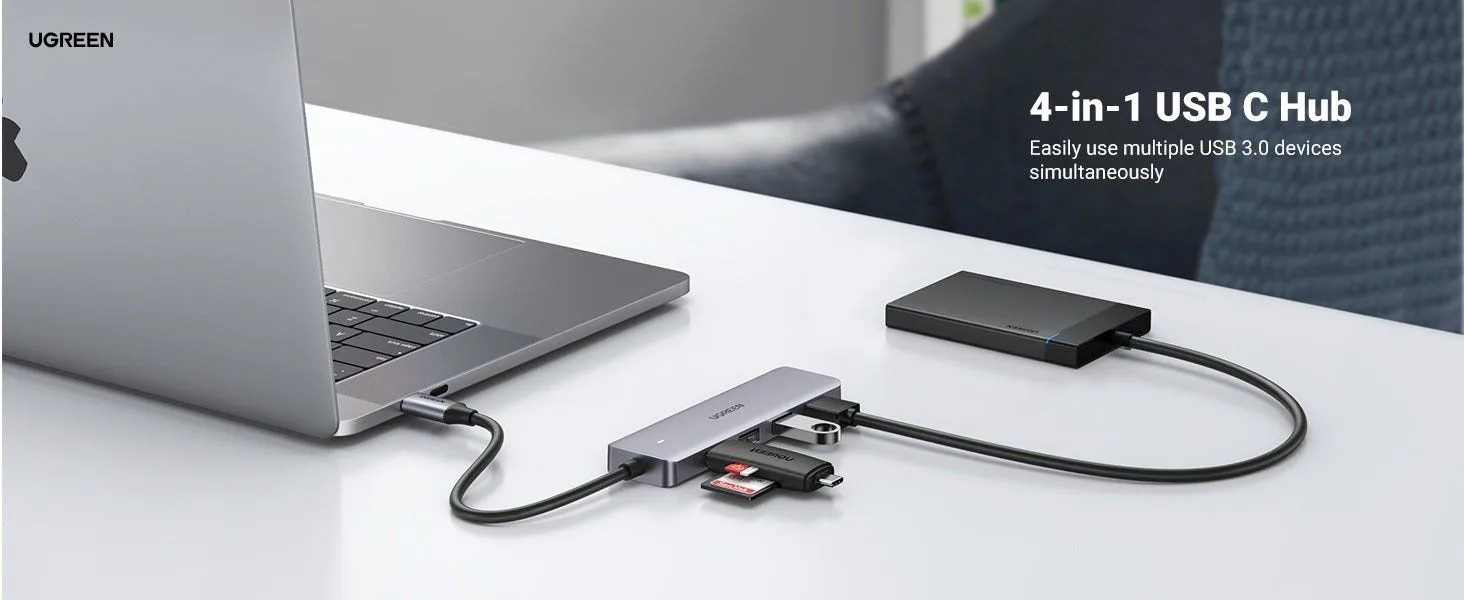 Ugreen USB-C 4-Port USB-A 3.0 Hub - 70336