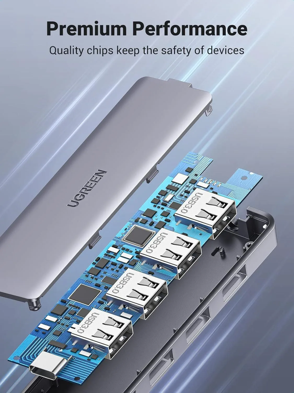 Ugreen USB-C 4-Port USB-A 3.0 Hub - 70336