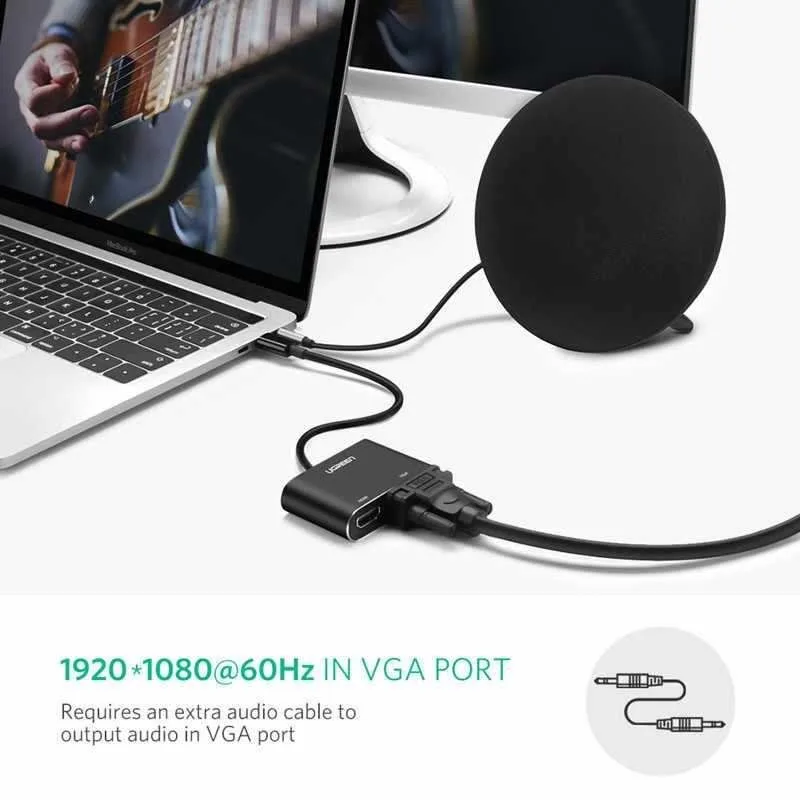 محوّل UGREEN من USB 3.0 إلى HDMI وVGA - 20518
