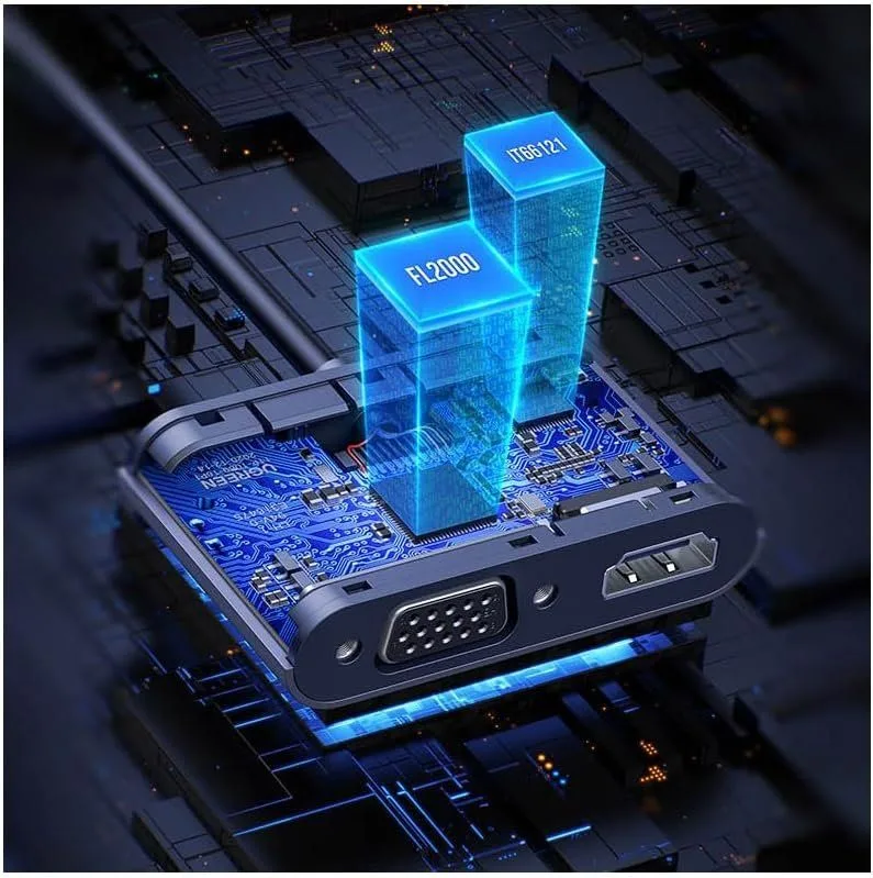 محوّل UGREEN من USB 3.0 إلى HDMI وVGA - 20518