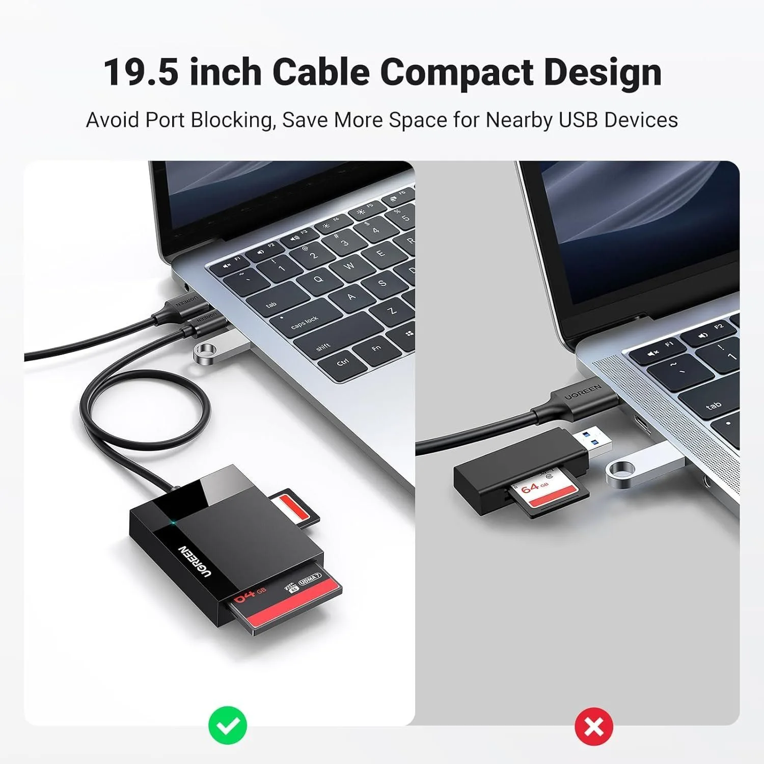 Ugreen 4-in-1 USB 3.0 Card Reader (SD/CF/TF/MS)- 30333