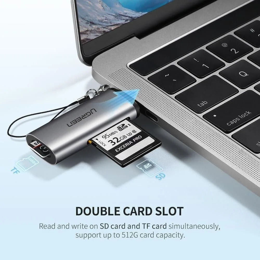 قارئ بطاقات UGREEN بمنفذ USB-C (TF/SD) - 50704