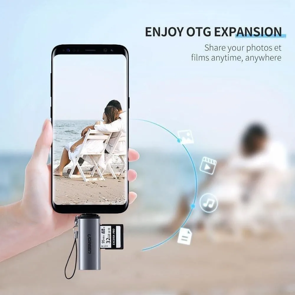 قارئ بطاقات UGREEN بمنفذ USB-C (TF/SD) - 50704