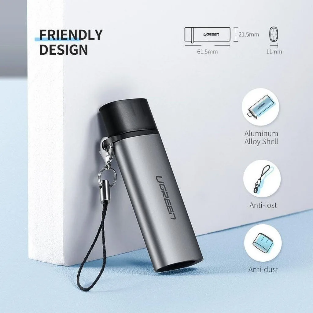 قارئ بطاقات UGREEN بمنفذ USB-C (TF/SD) - 50704
