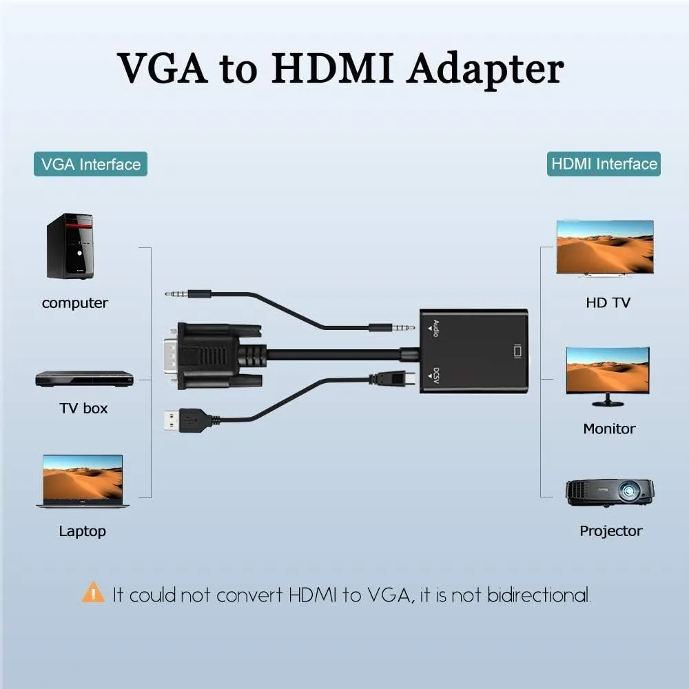 VGA to HDMI Adapter High Quality AYTC
