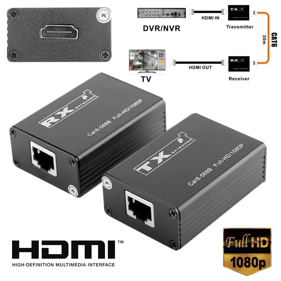 موسّع HDMI KVM عبر RJ45 لمسافة 30 متراً بجودة عالية - AYTC