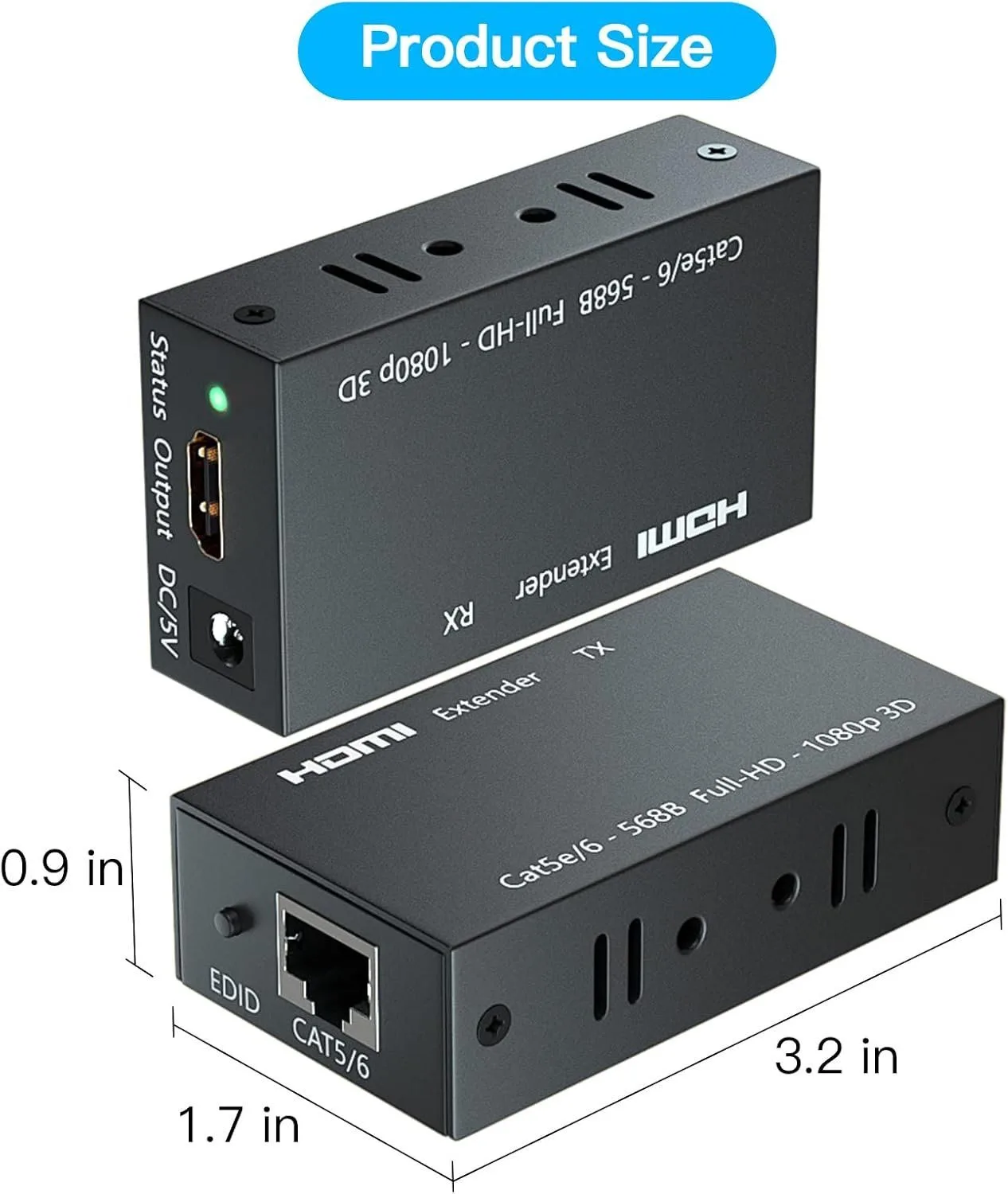 موسّع HDMI عبر RJ45 لمسافة 60 متراً بجودة عالية - AYTC