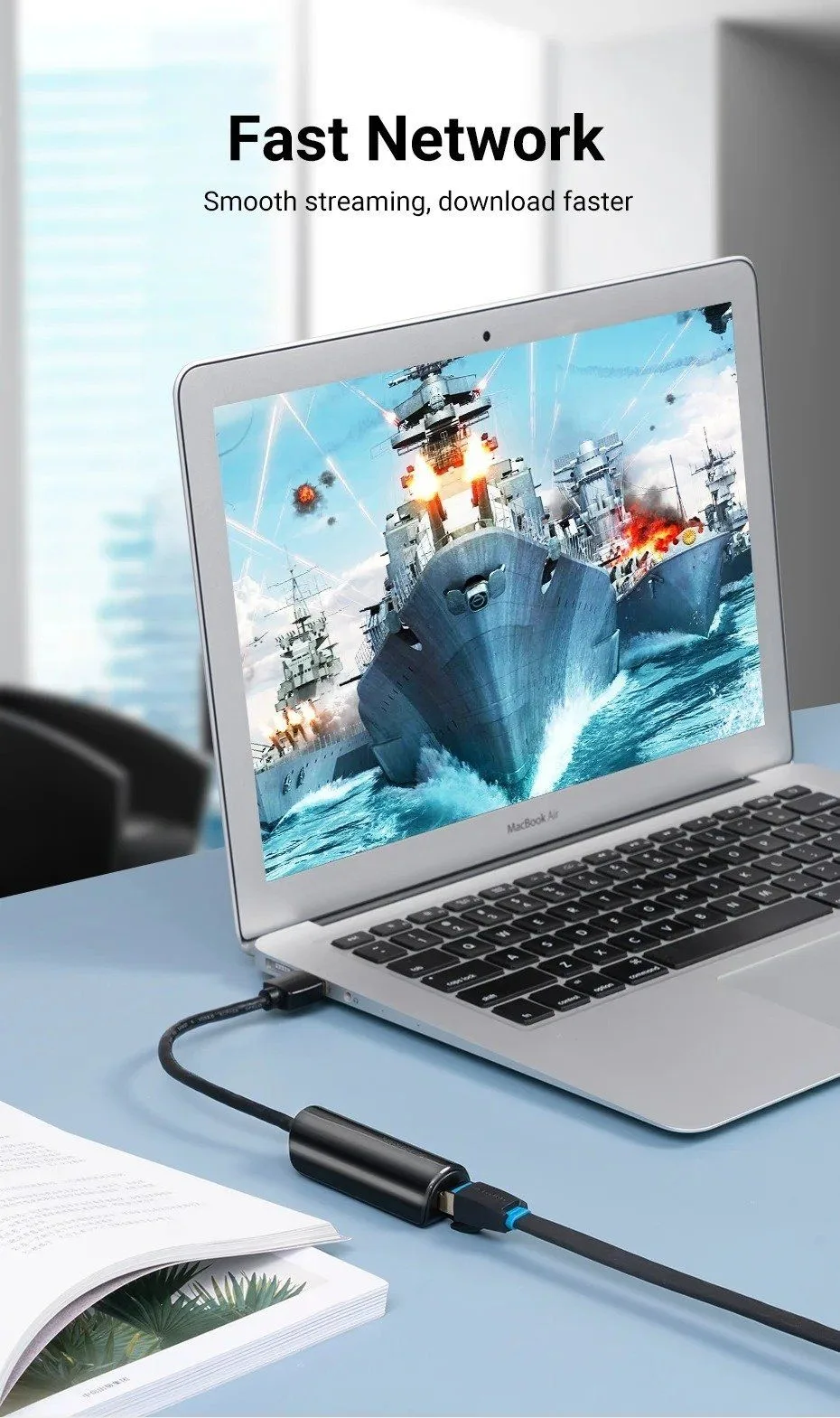 محوّل إيثرنت جيجابت من Vention بمنفذ USB 3.0 - CEHBB