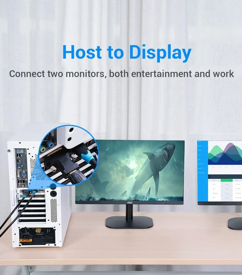 محوّل Vention من HDMI إلى DVI - ECDB0
