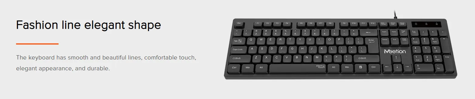 Meetion K300 Standard Corded Keyboard