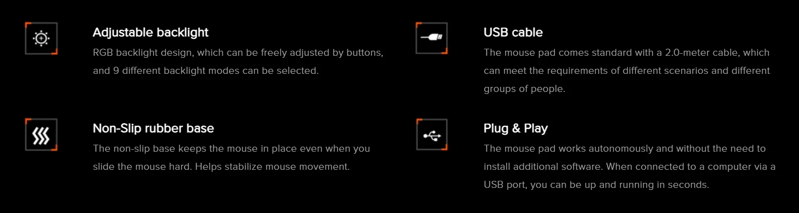 لوحة ماوس للألعاب Meetion PD121 بإضاءة RGB