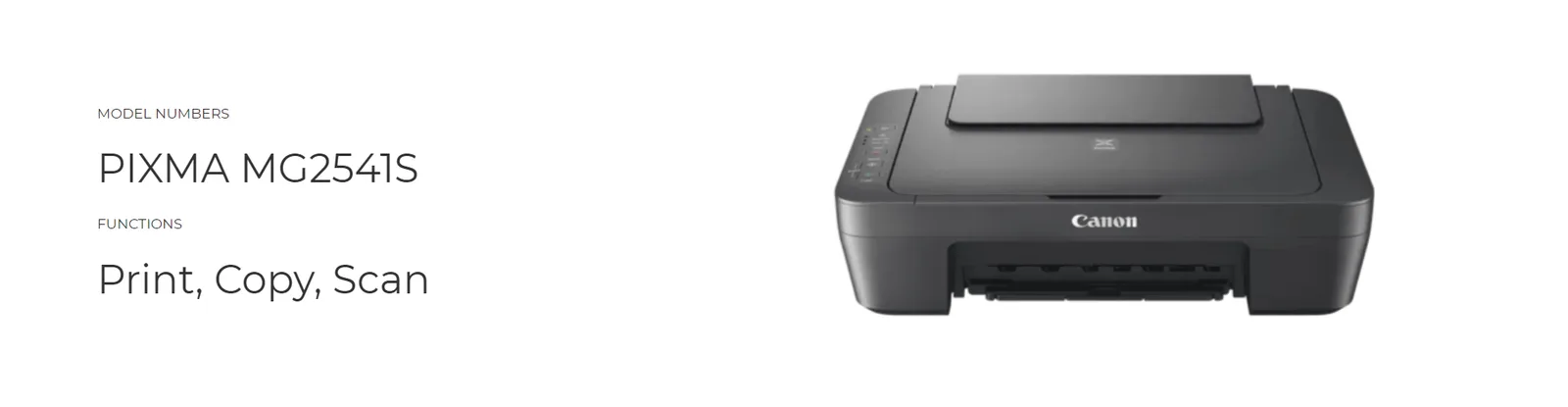 Canon PIXMA MG2541S BLACK & COLOR Inkjet A4 Printer 4800 x 600 DPI