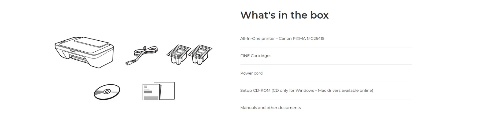 Canon PIXMA MG2541S BLACK & COLOR Inkjet A4 Printer 4800 x 600 DPI