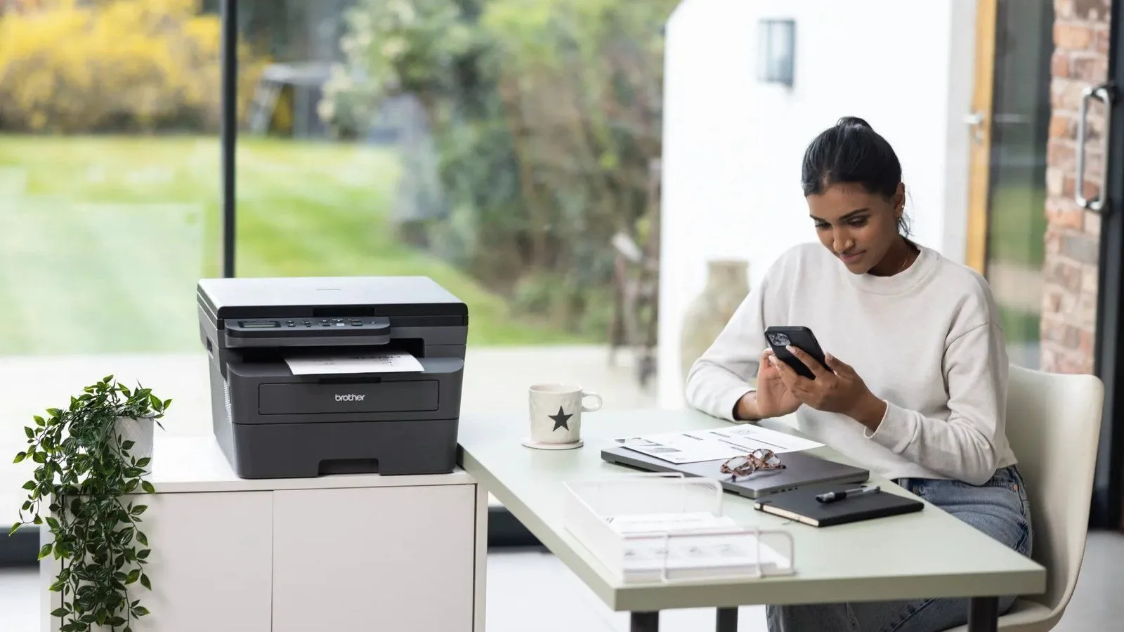 طابعة ليزر Brother DCP-L2640DW متعددة الوظائف 3 في 1 - أبيض وأسود