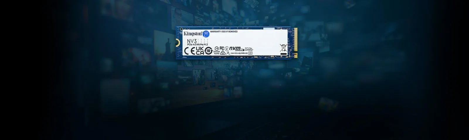 قرص SSD داخلي Kingston NV3 سعة 1TB نوع M.2 2230 NVMe PCIe 4.0 Gen 4x4 بسرعة حتى 6000 ميجابايت/ث