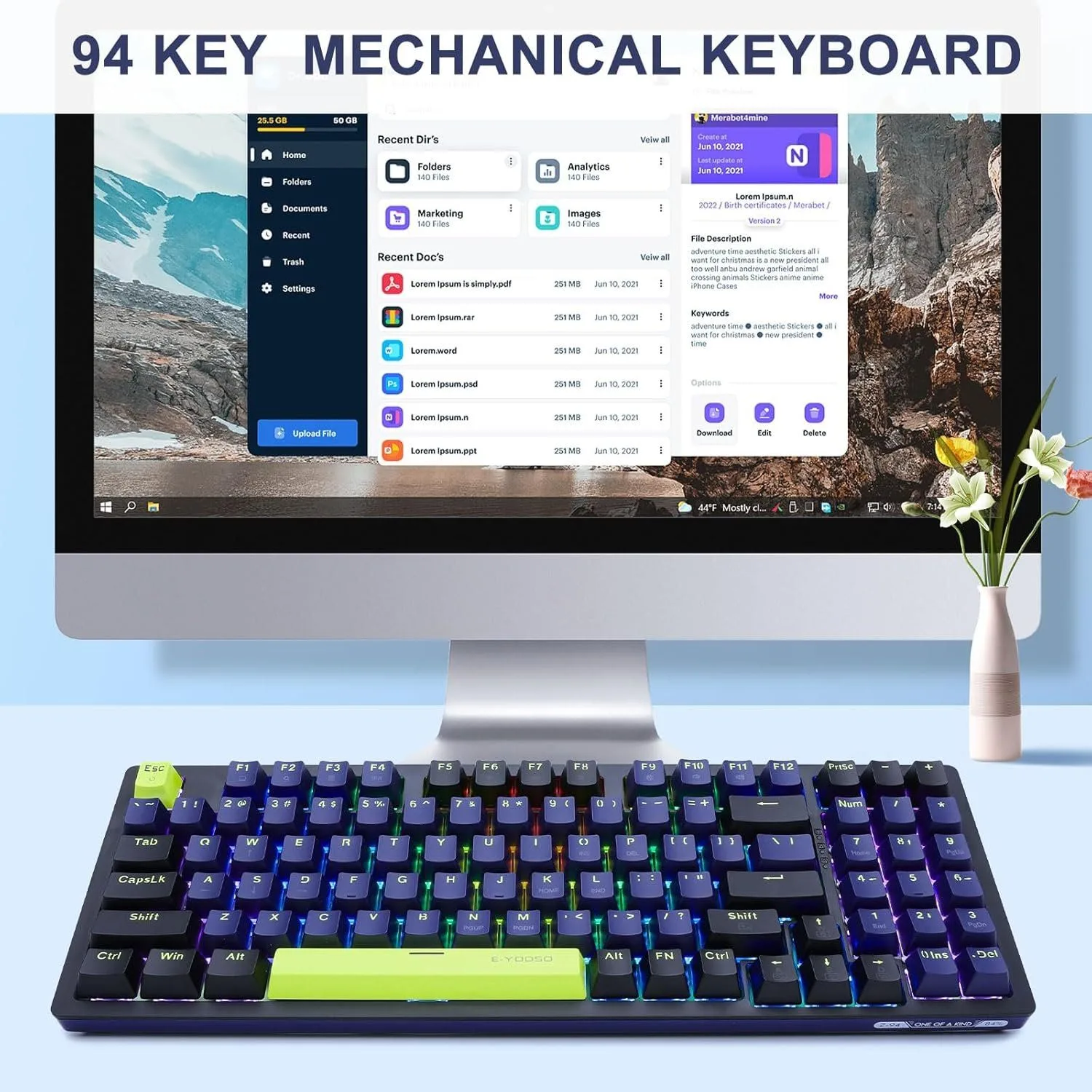 E-Yosoo Z-94 Gaming Keyboard – Blue Switch