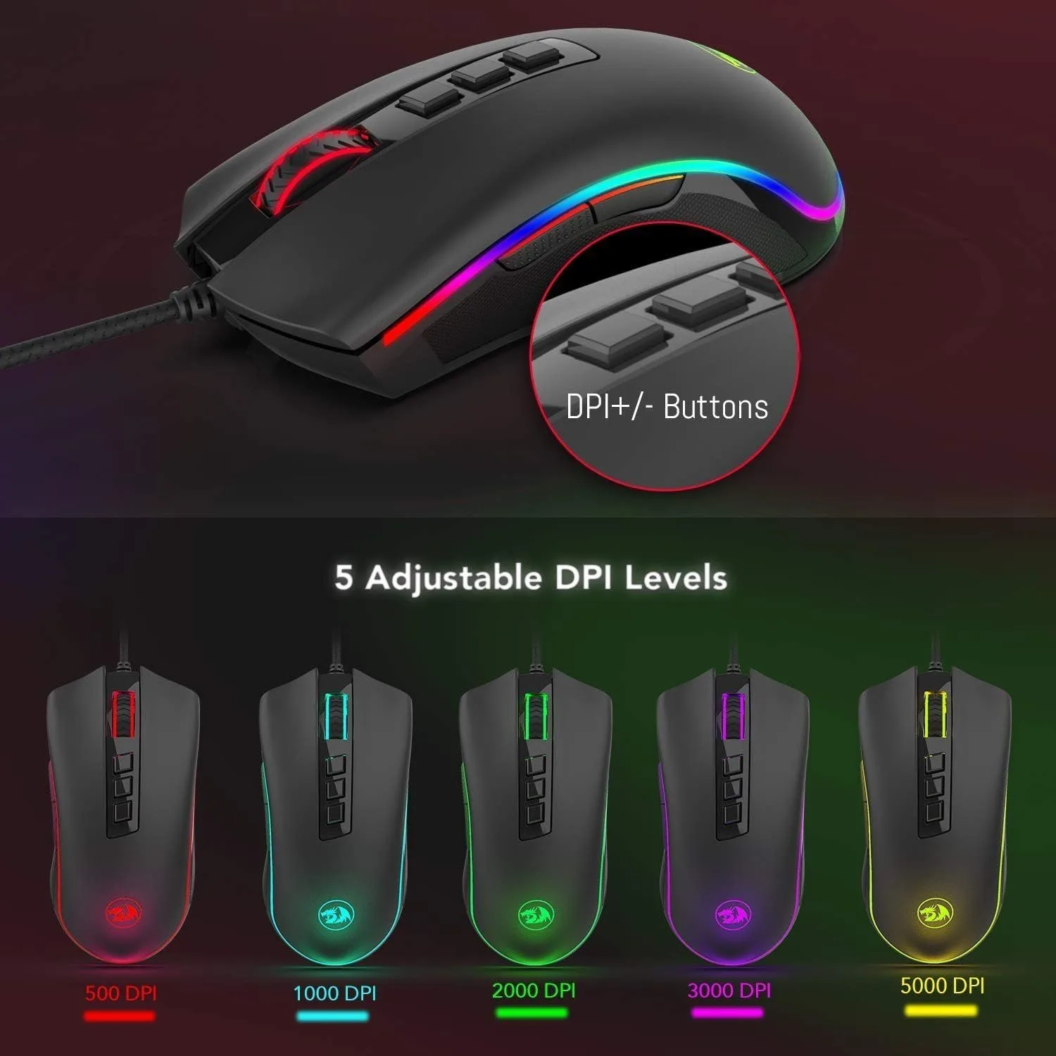 ماوس ألعاب Redragon Cobra M711-2
