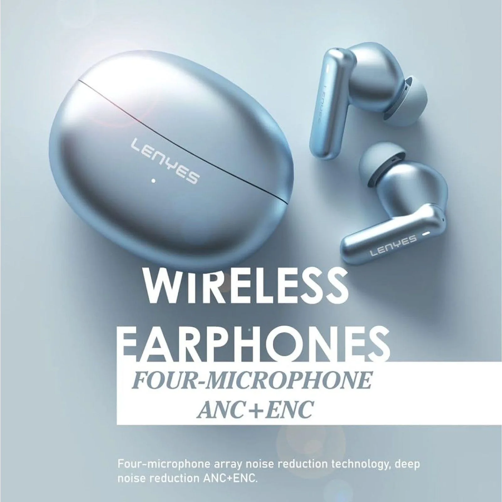 Lenyes AIR 100 Milano ANC + ENC Wireless Earphones - Blue
