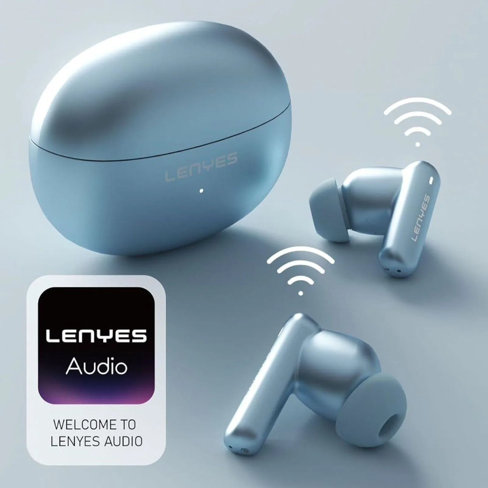 Lenyes AIR 100 Milano ANC + ENC Wireless Earphones - Blue
